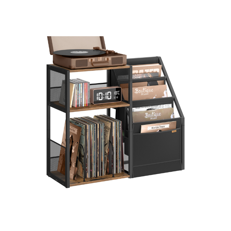 3-Tier Record Player Stand for 140 Albums