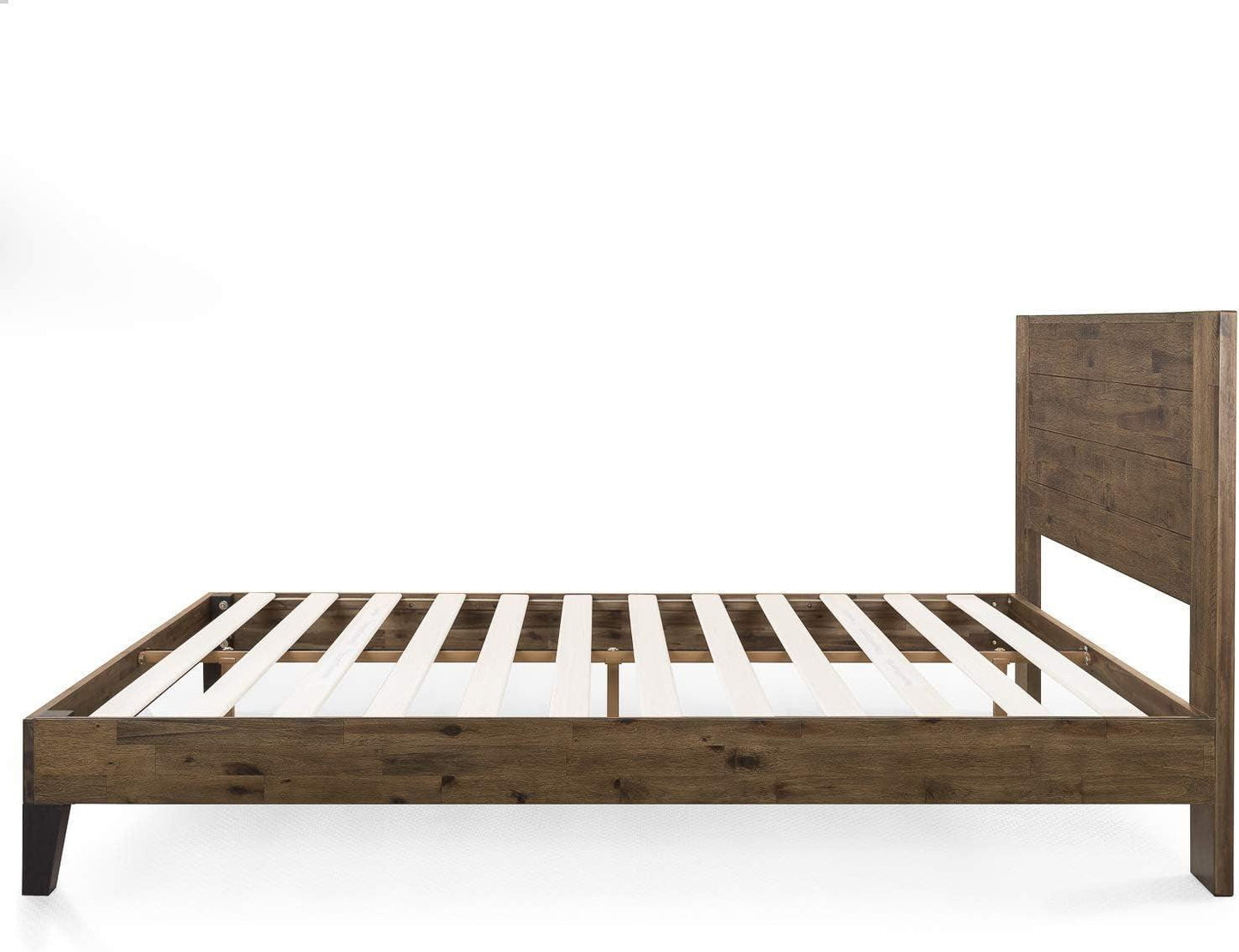 Queen Size Solid Wood Platform Bed Frame With Headboard