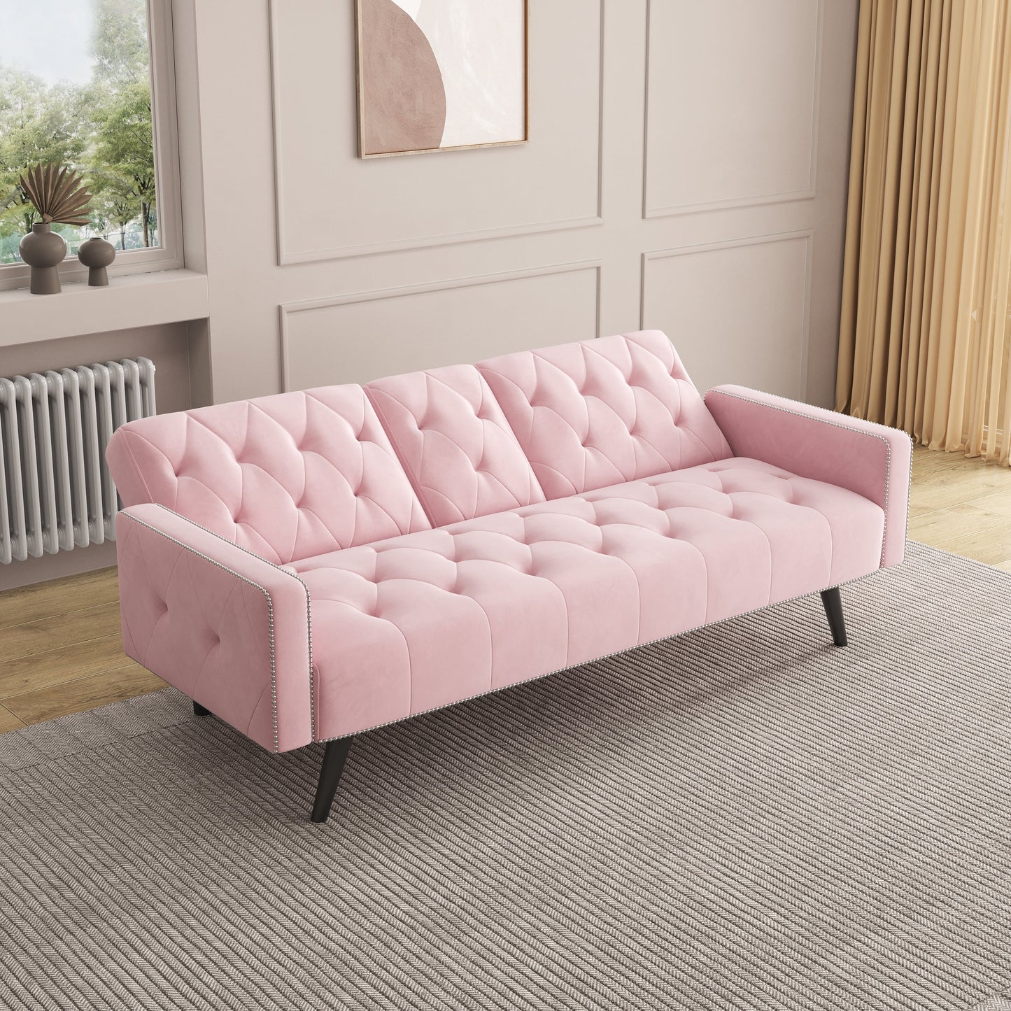 1730 Sofa Bed with Armrest and Two Cup Holders