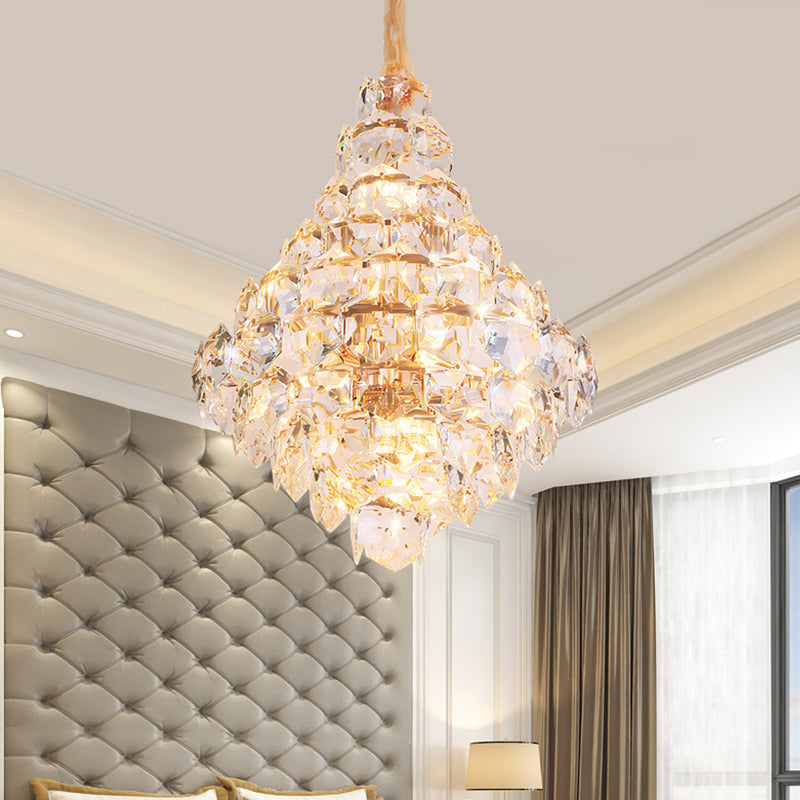 Clara Modern Glass Crystal Chandelier