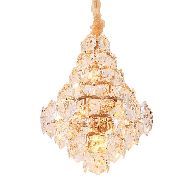 Clara Modern Glass Crystal Chandelier