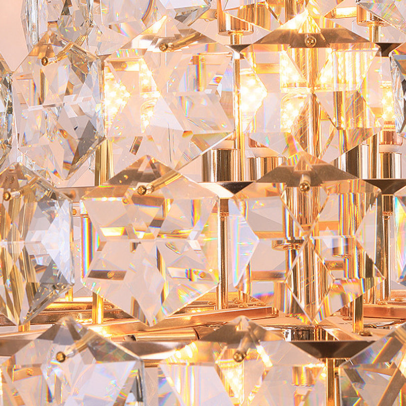 Clara Modern Glass Crystal Chandelier