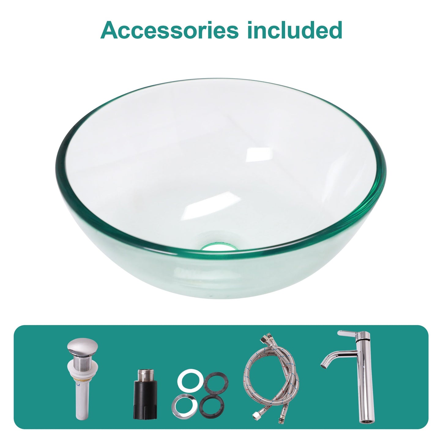 Bathroom Artistic Tempered Glass Vessel Sink