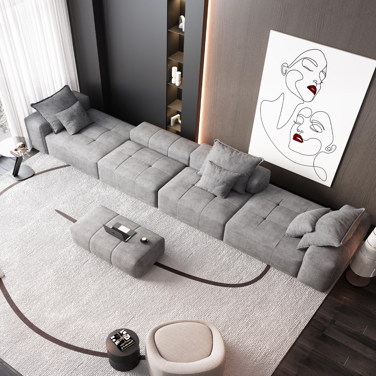 Modern Oversized Modular Sectional Sofa