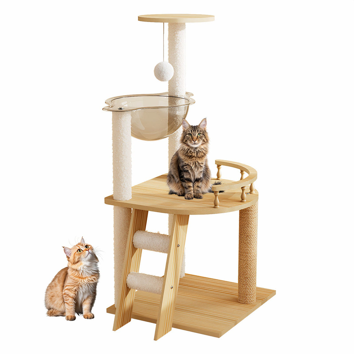 41.3" Modern Cat Tower for Indoor Cats
