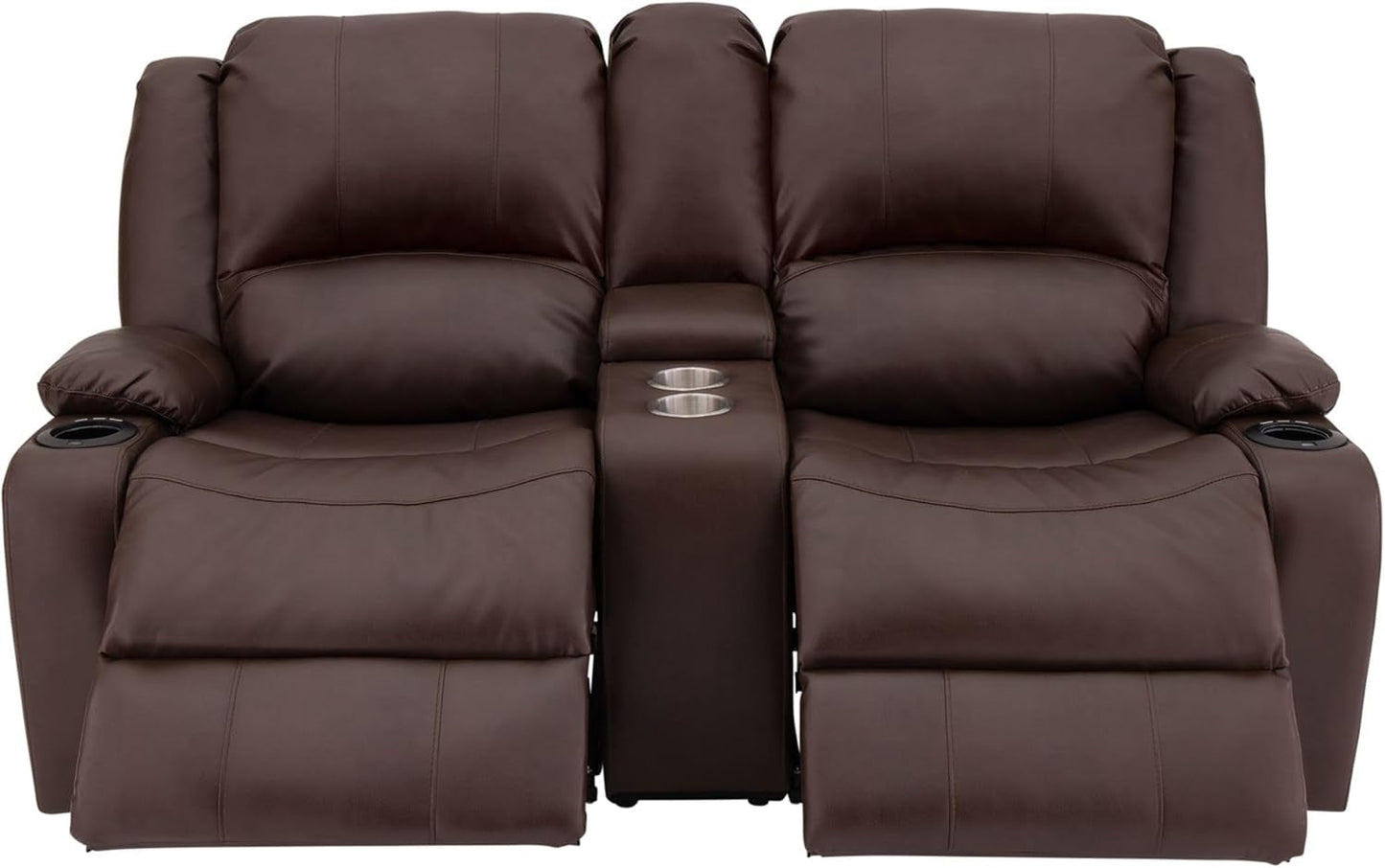67 Inch Powered RV Wall Hugger Recliner Sofa Mahogany
