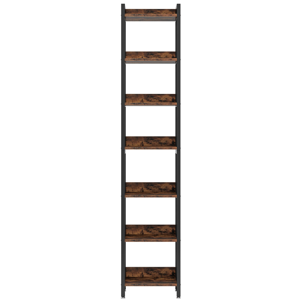 78.7" Extra Tall 7-Tier Rustic Bookshelf