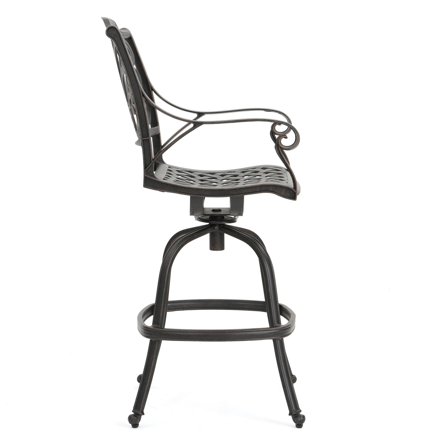 Cast Aluminium Swivel Bar Stool