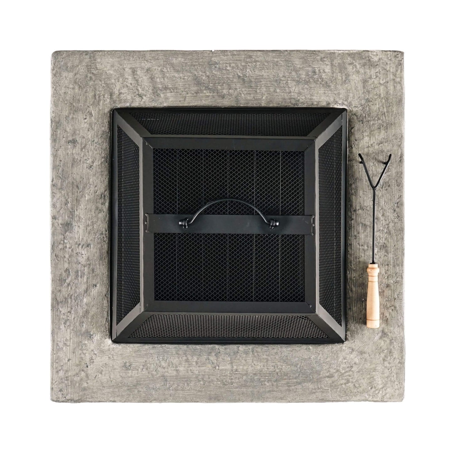 28" Premium Outdoor Wood Burning Magnesium Oxide Fire Pit With Lid (SAK75214)