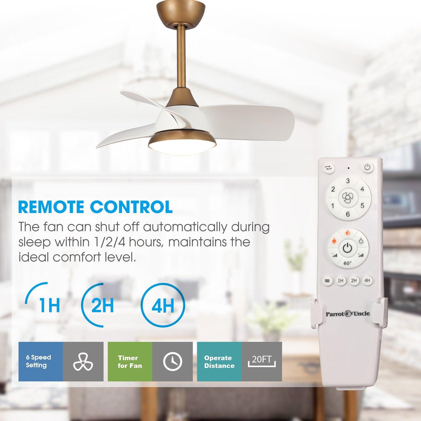 28" Modern DC Motor Downrod Mount Reversible Ceiling Fan with LED Lighting and Remote Control