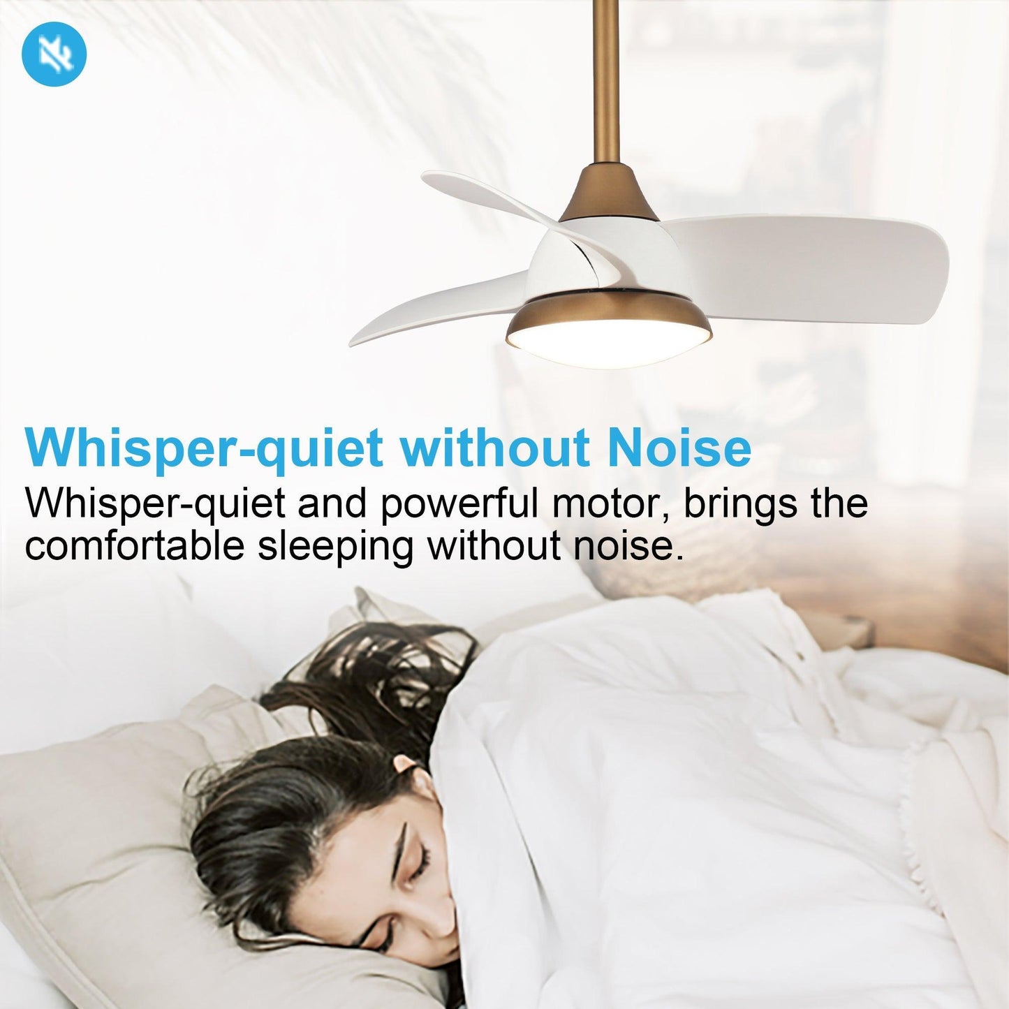 28" Modern DC Motor Downrod Mount Reversible Ceiling Fan with LED Lighting and Remote Control