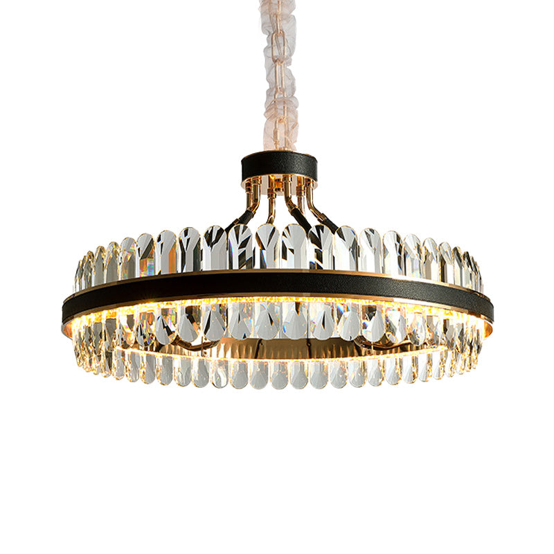 Luna's Modern Black Crystal Chandelier: Elegance and Simplicity