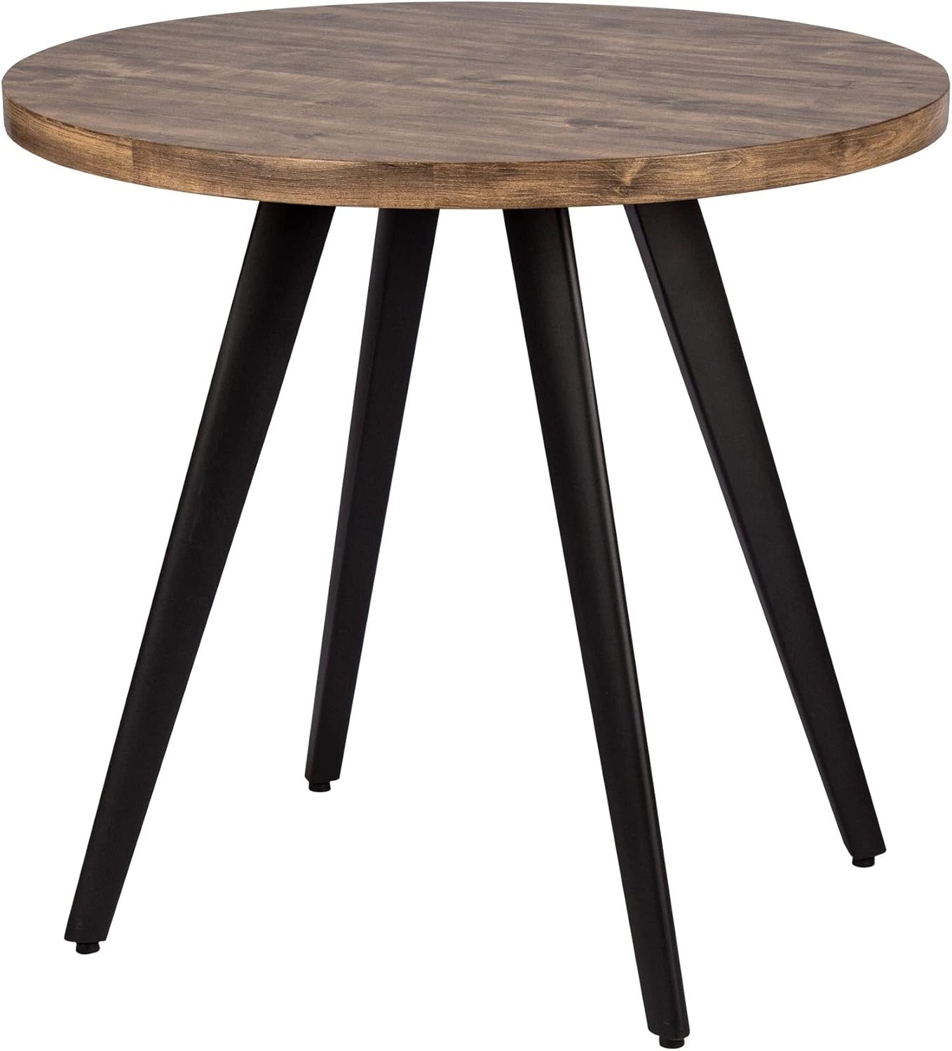 Contemporary Rustic Walnut Wood Dining Table 31.5in Round