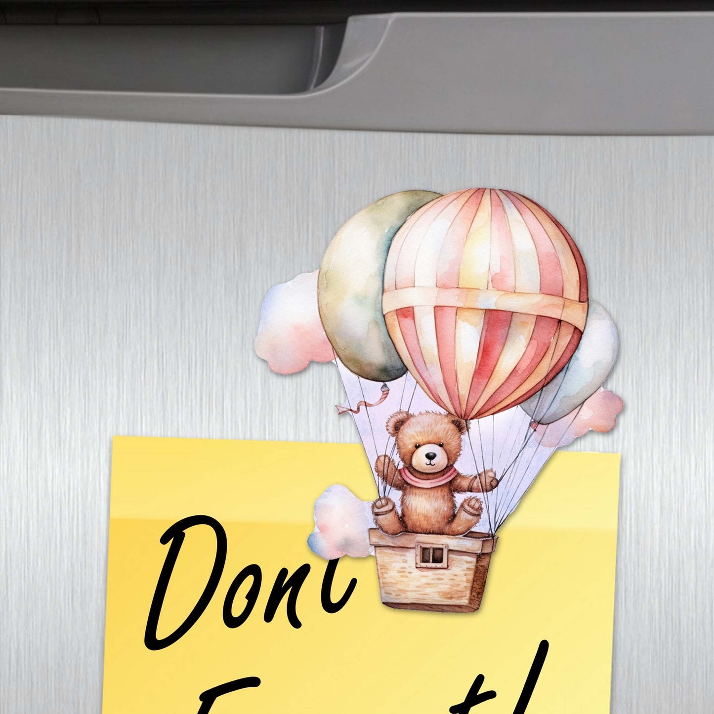 Teddy Bear Decorative Wooden Magnets Set of 6 by G. Debrekht - Family Love Décor - 8090025G-S6