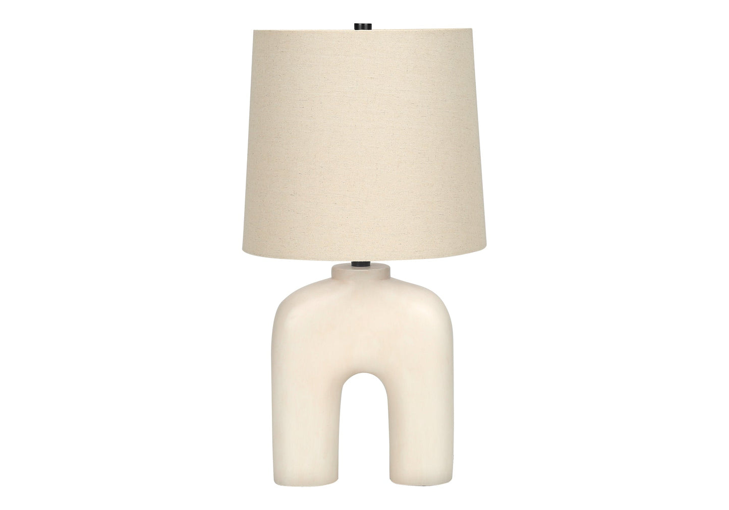 Lighting, 25'h, Table Lamp, Cream Resin, Beige Shade, Modern