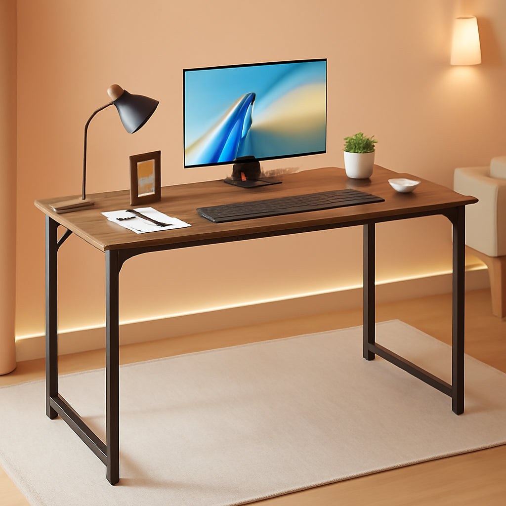 39 Inch Brown Computer Desk Modern Simple Style Home Office
