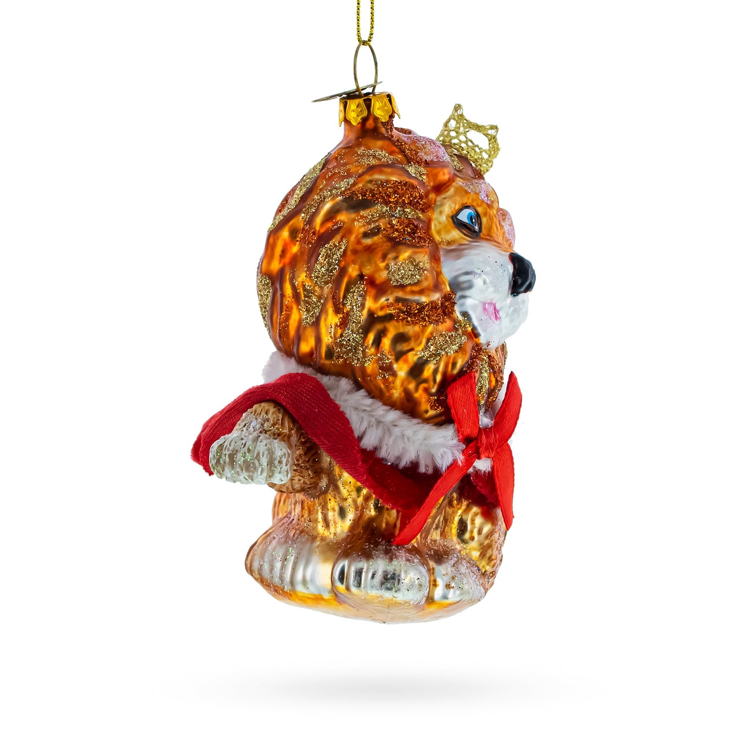 Regal Lion in Cape Glass Christmas Ornament