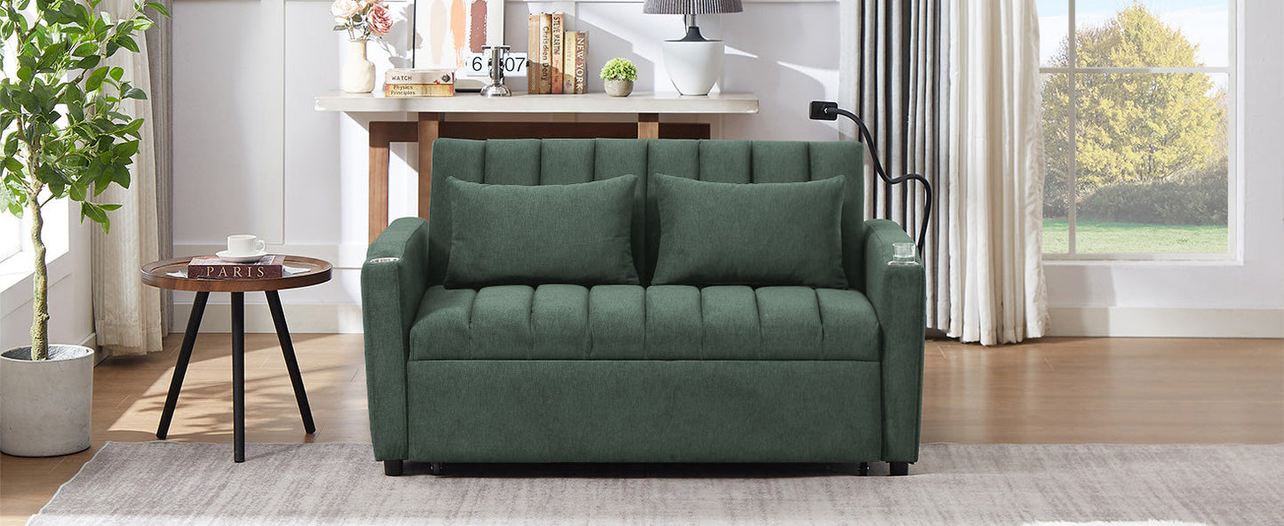 55.9" Convertible Sofa Bed Loveseat