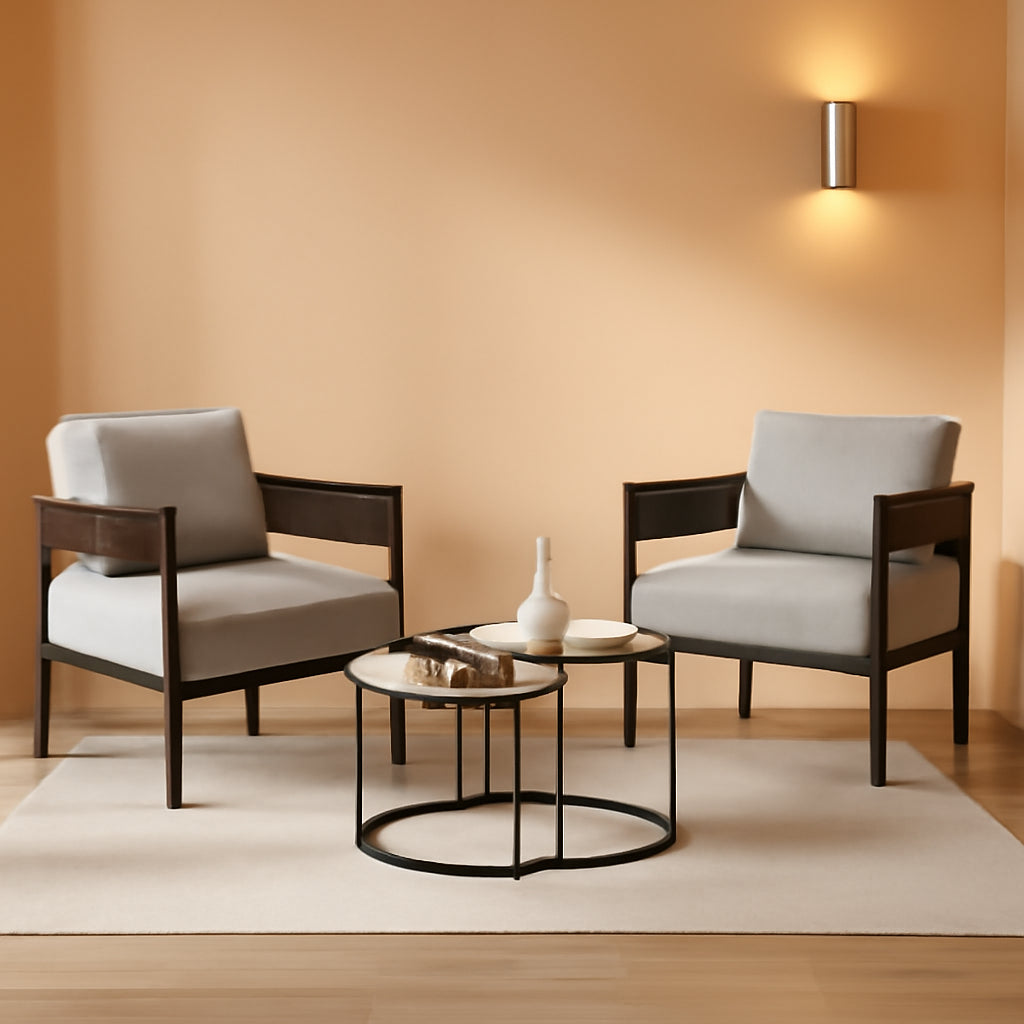 4 Piece Outdoor Wicker Conversation Set With 2 Chairs