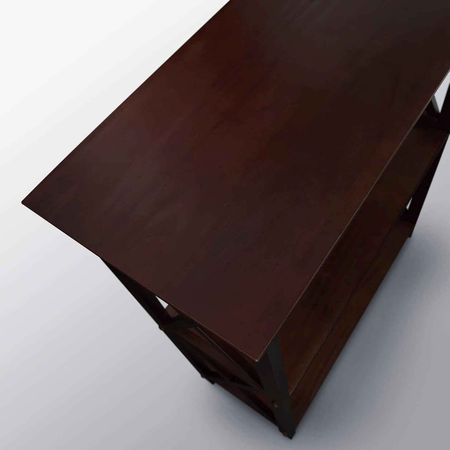 Three-Shelf Solid Wood Bookcase For Home Office Storage