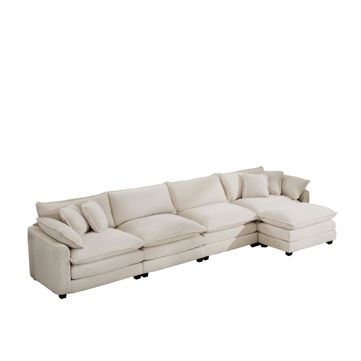 Modern Upholstered L Shape Modular Sectional Sofa