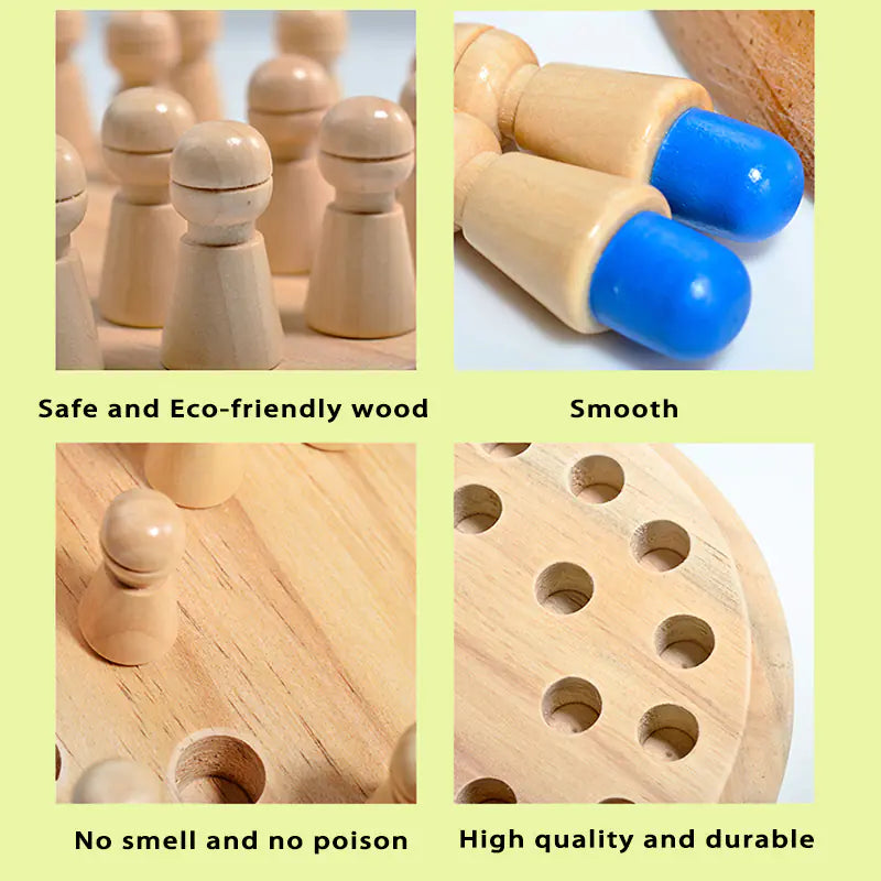 Montessori Wooden Memory Chess Game