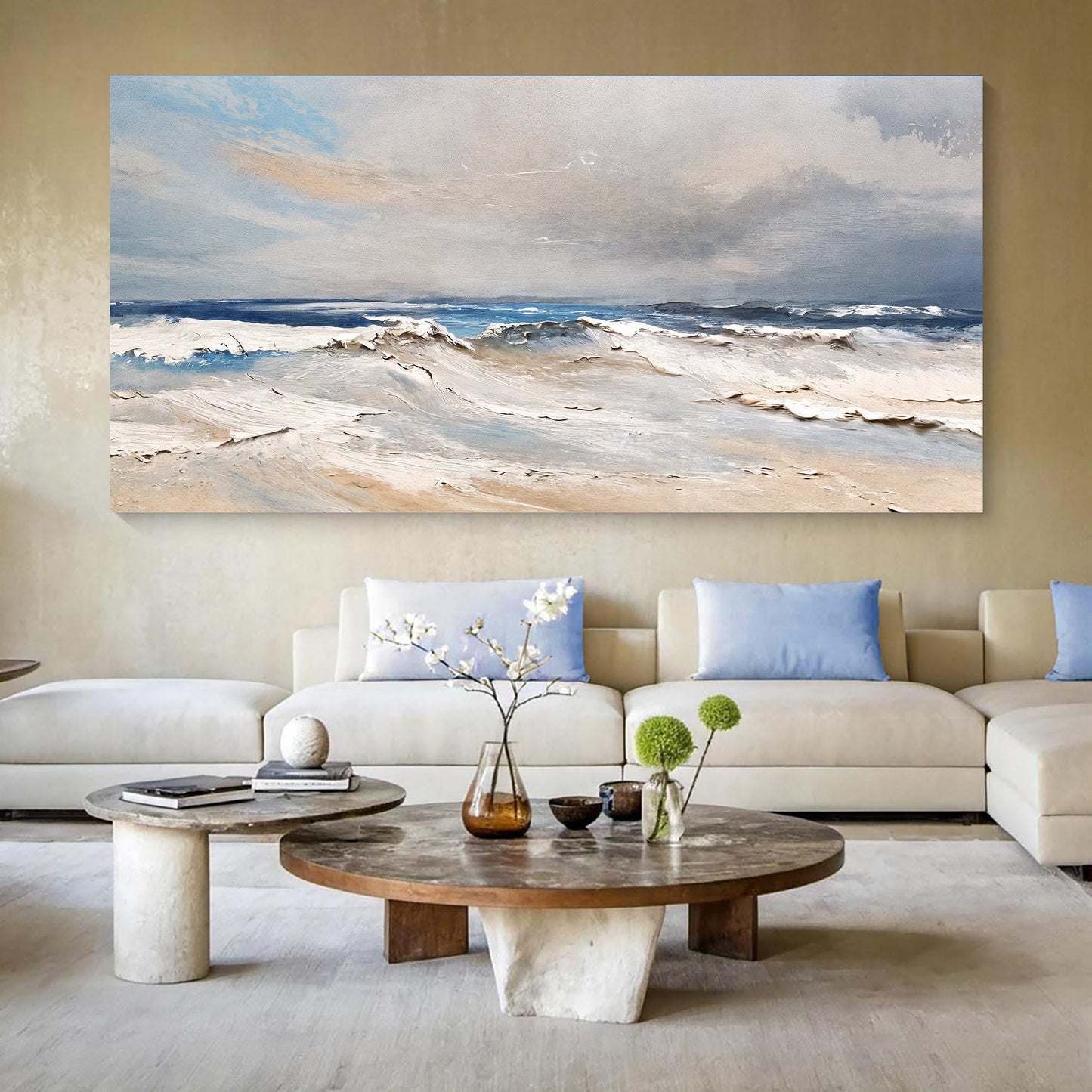 Serene Ocean Wave Coastal Wall Art IX