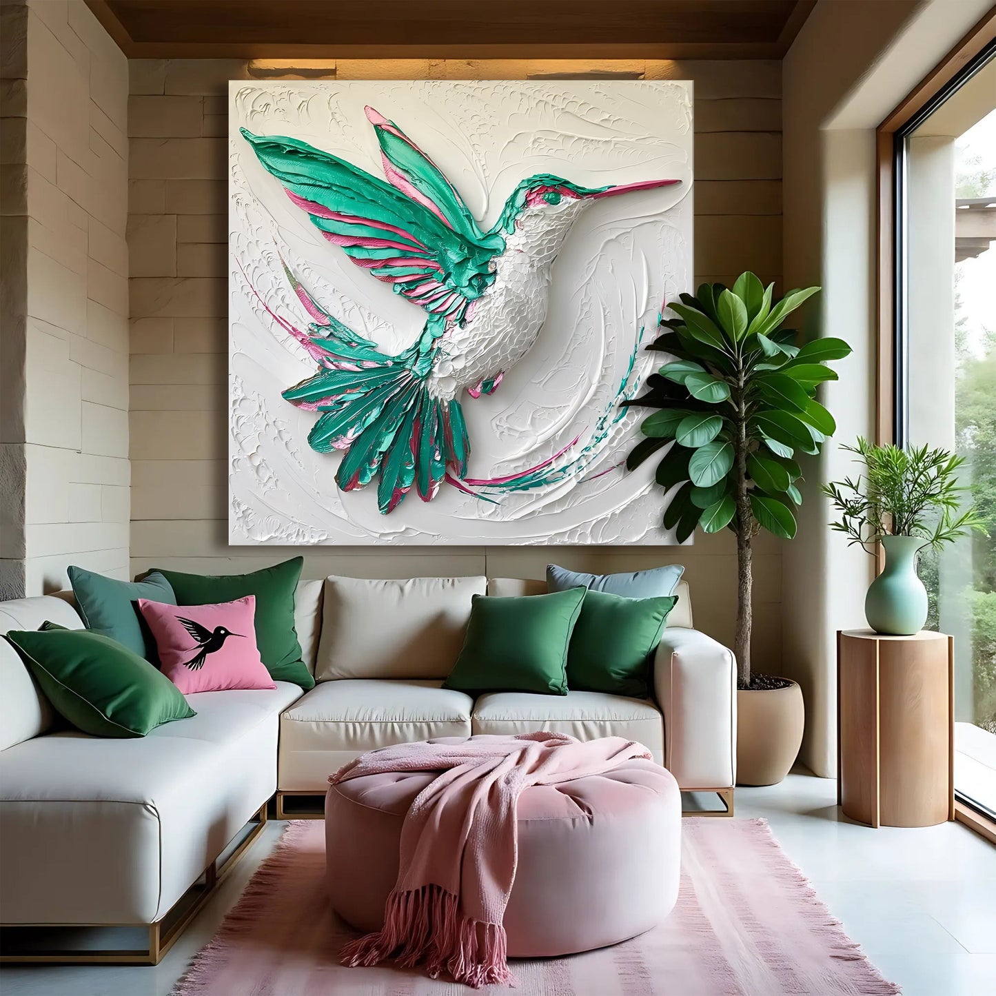 3D Hummingbird Wall Art