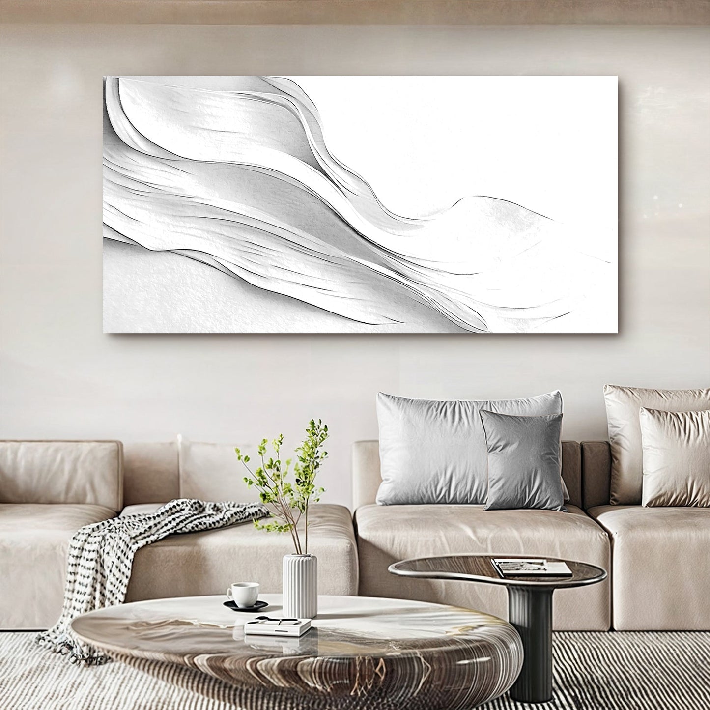 White Minimalist Wall Art