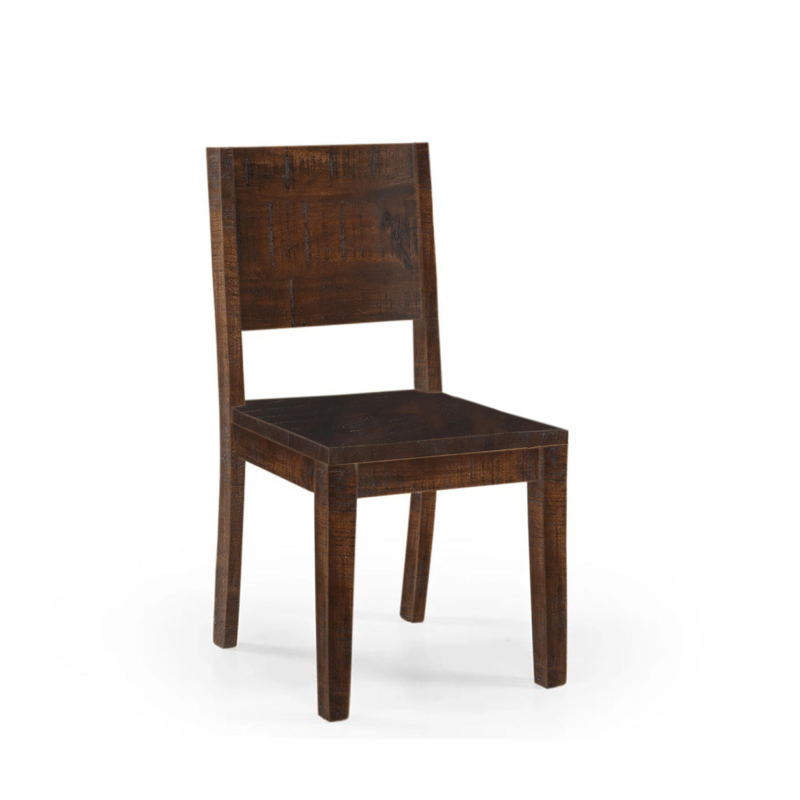 Timbergirl Dark Solid Mango Wood Simple Chair- Set of 2
