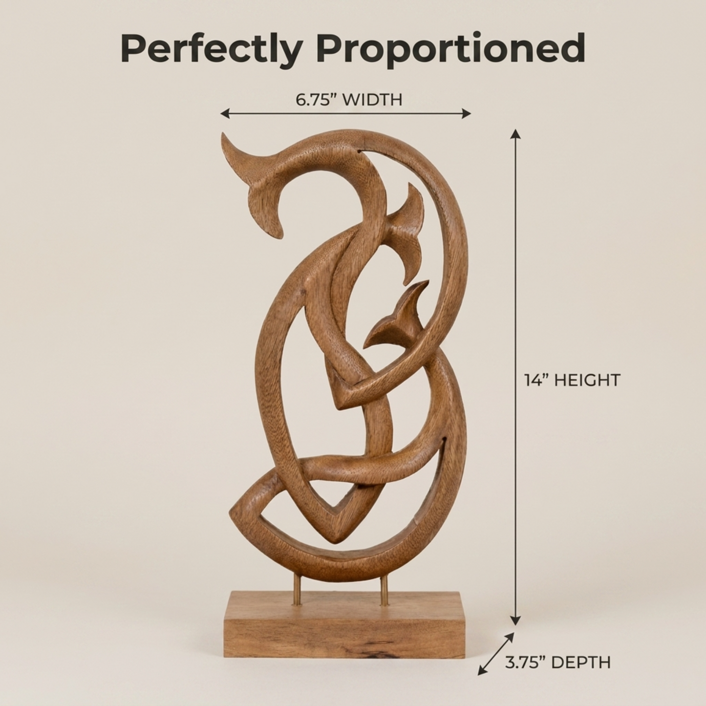 Wooden Fish Sculpture – Handmade Solid Acacia Art for Home Décor & Gift