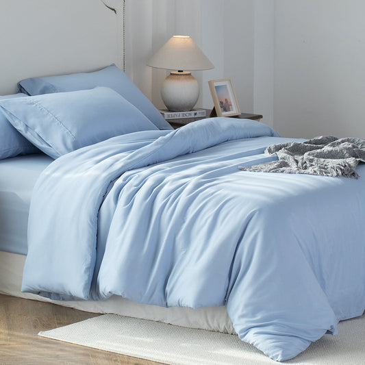 Kasentex Duvet Cover Bedding Set with Duvet Cover, Pillowcase, Fitted Sheet, Hypoallergenic and Breathable, Room Decor, Graduation Gifts