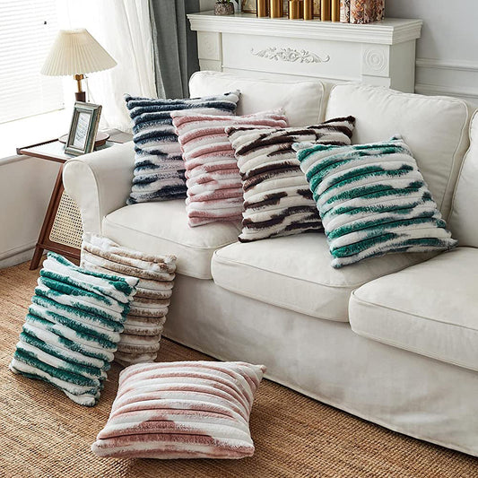 Polyester Blend Throw Square Pillow Cover & Insert (Double Sides) 18x18 inches, throw pillows