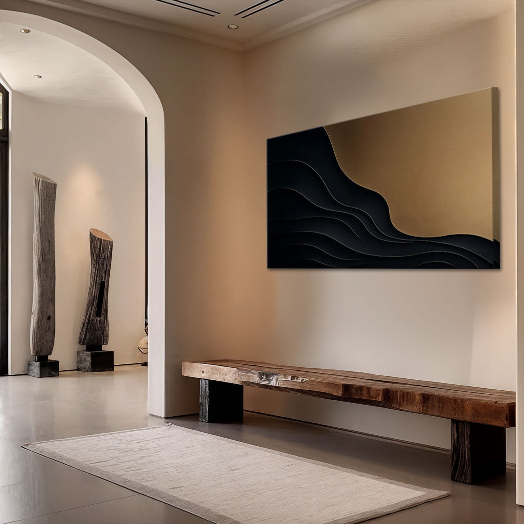 Black And Gold Minimalist Abstract X