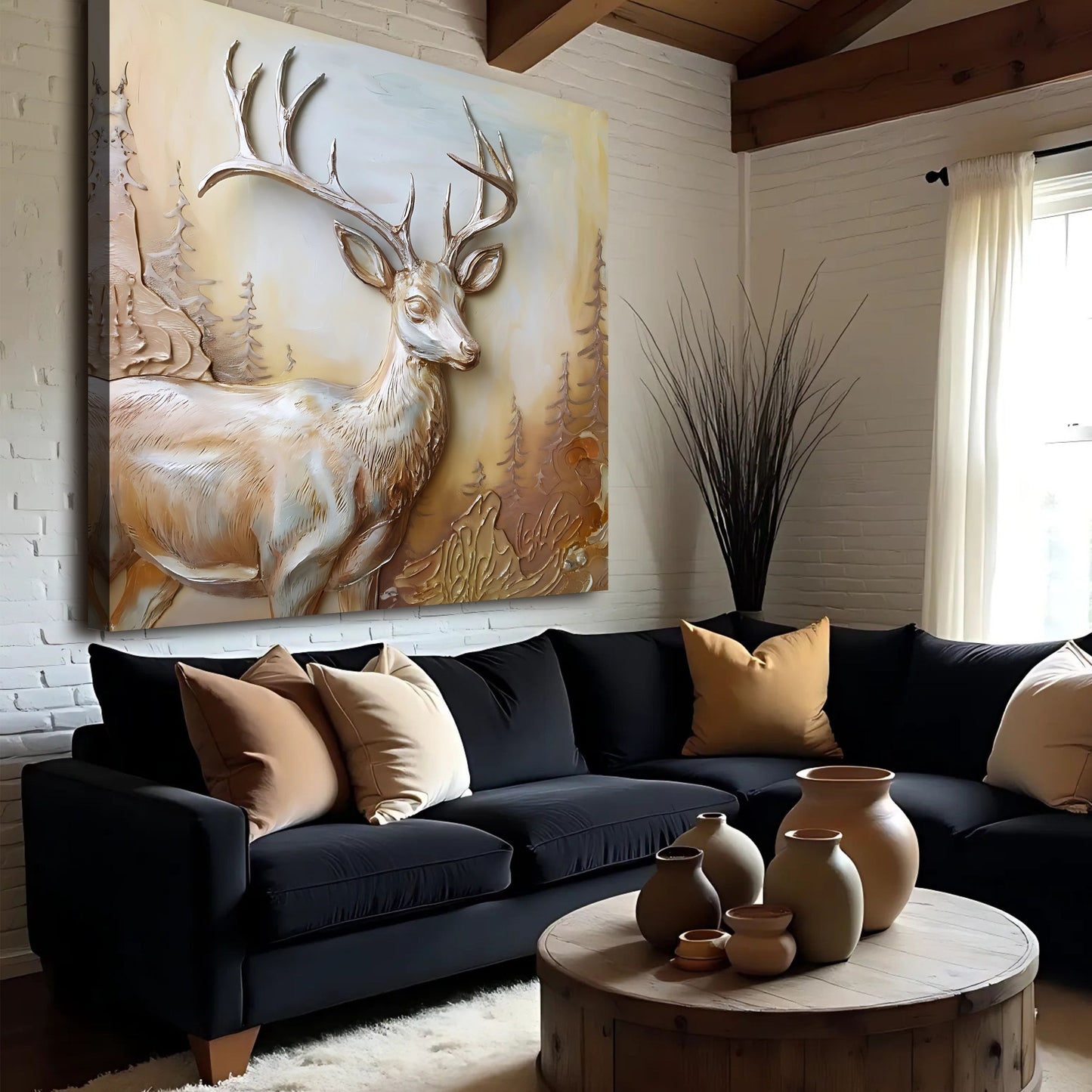 3D Deer Wall Art