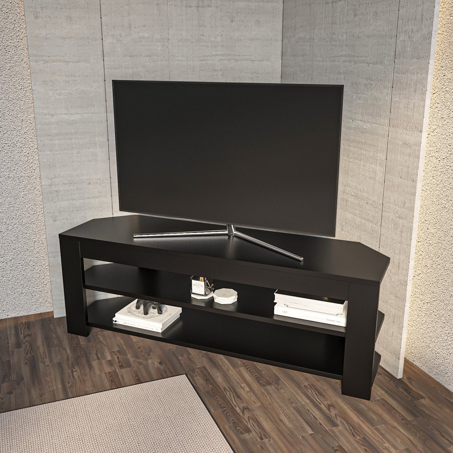 Rita 47" Modern Space-Saving Corner TV Stand