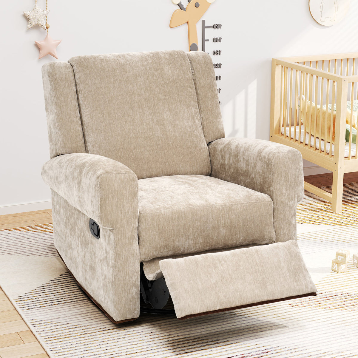 Manual Recliner Nursery Recliner Chair Swivel Rocker
