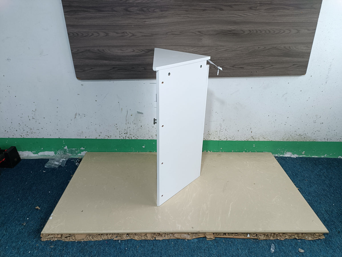 Freestanding Floor Corner Cabinet with 2 Doors and Adjustable Shelves