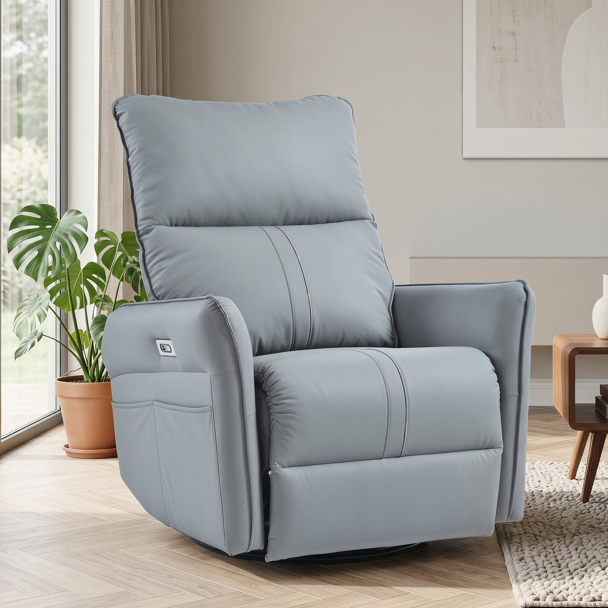 Power Swivel Rocker Recliner Chair for Adults