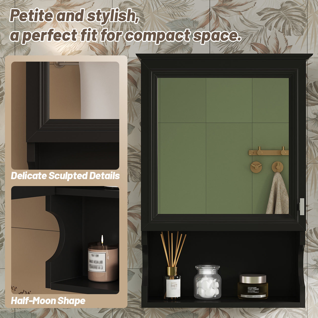20'' Wall Mounted Bathroom Storage Cabinet with Mirror