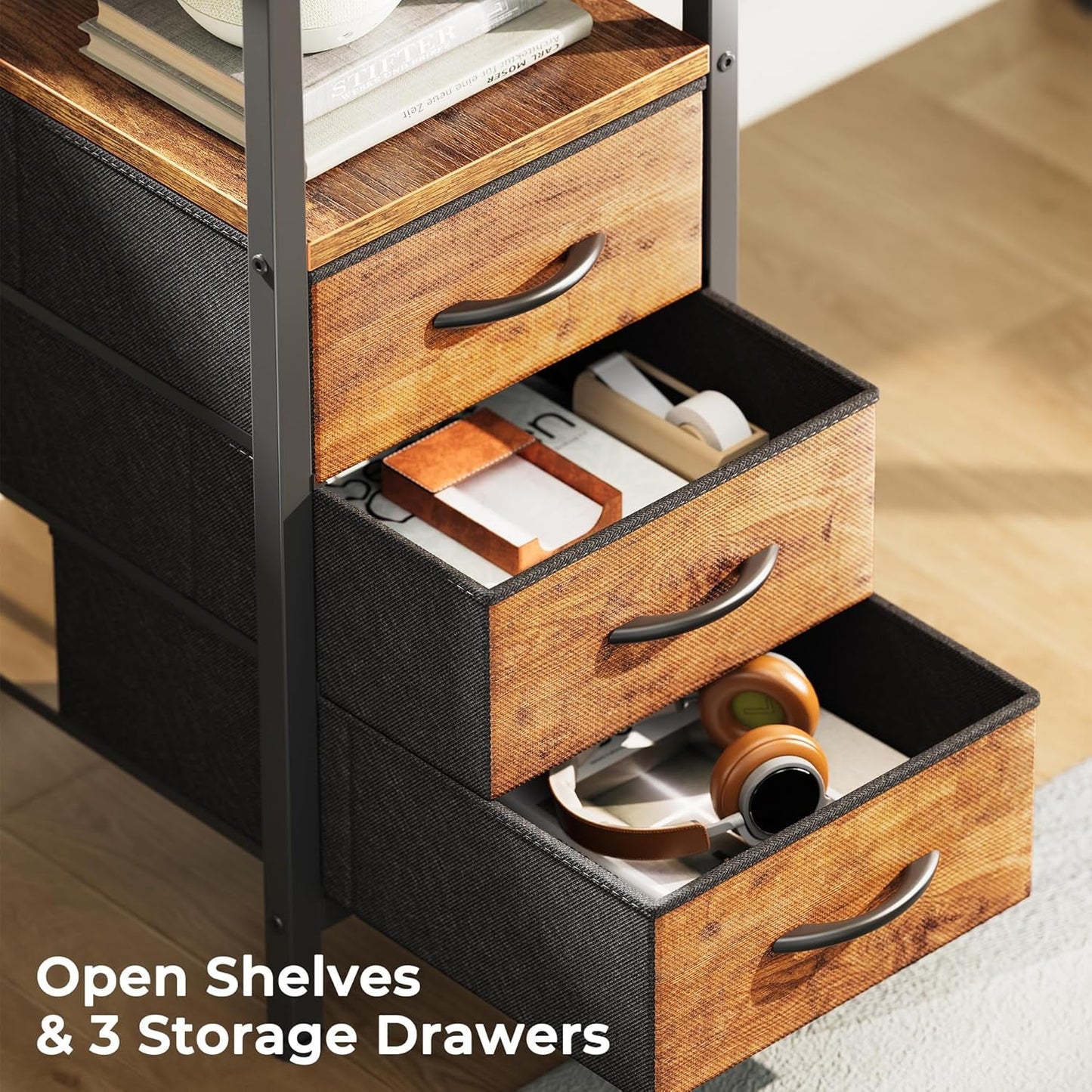 L Shaped Desk 47 Inch With Power Outlets For Home Office