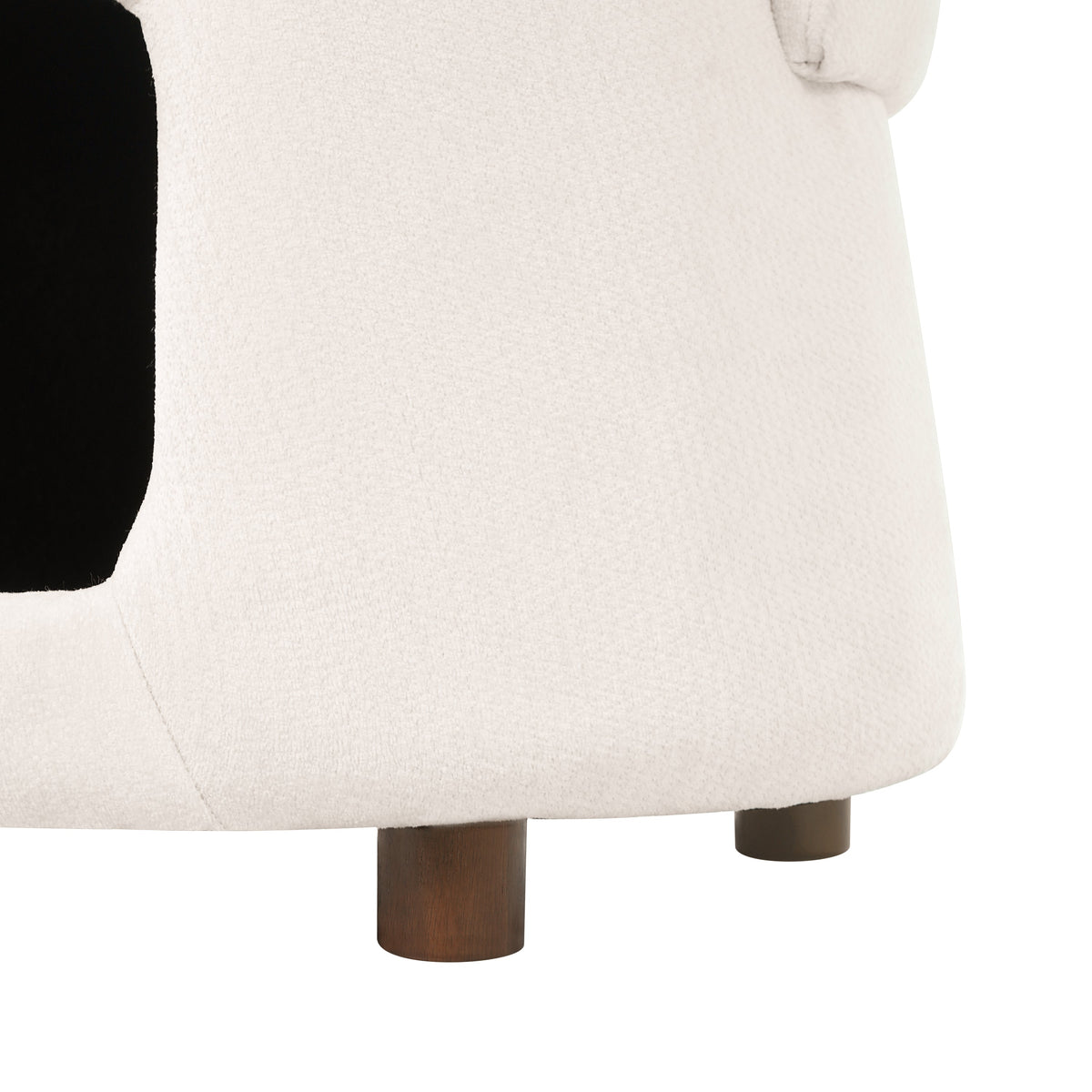 Beige Pet Friendly Chair with Hidden Pet Nook