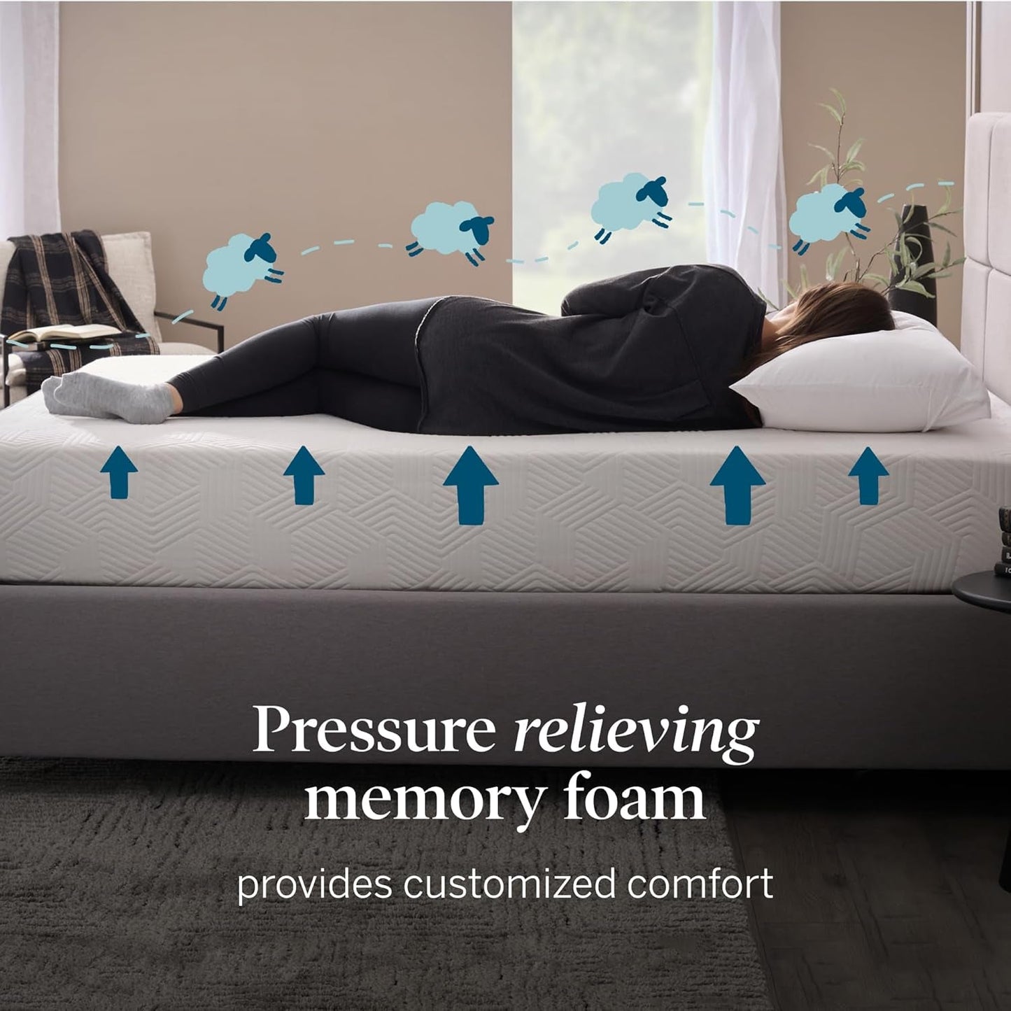 Full Size Memory Foam Mattress Bamboo Charcoal Gel Infusion