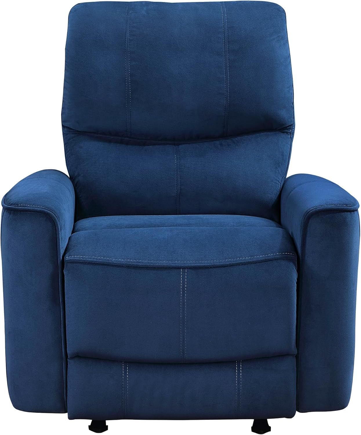 Navy Velvet Power Recliner Chair for Living Room Theater