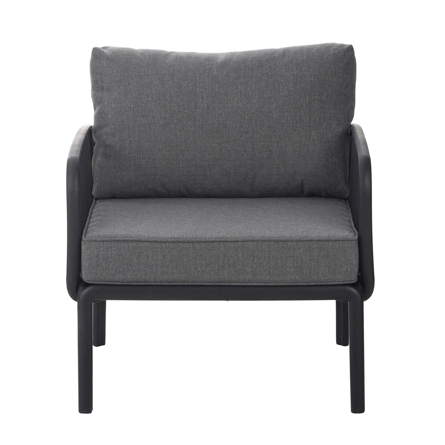 Outdoor Patio Club Chair with Waterproof Thick Cushion