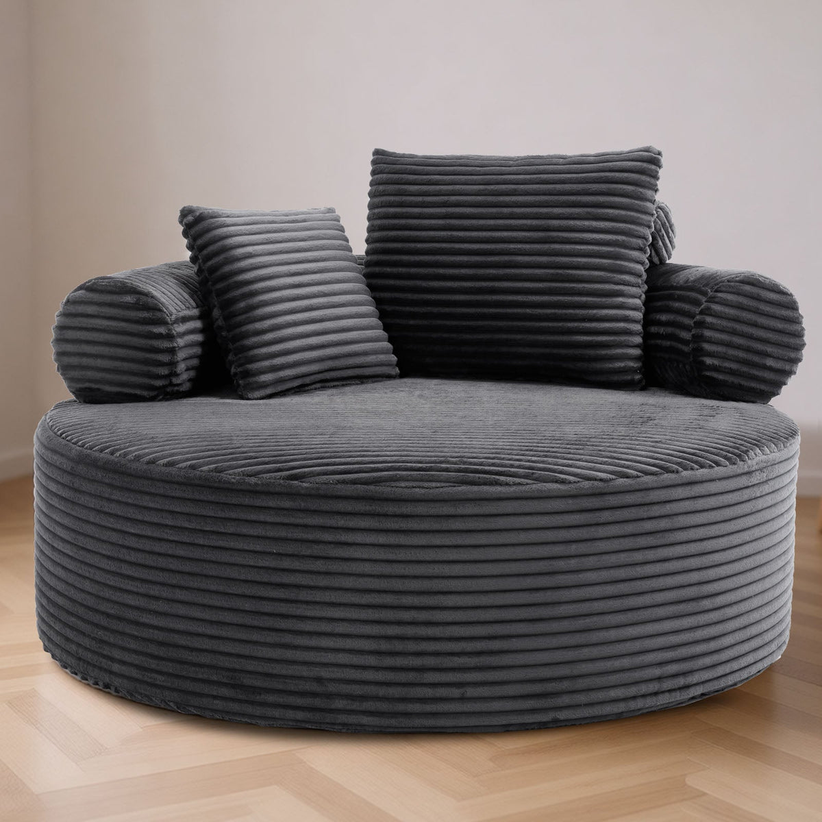 Round Sofa Bed with Memory Foam Sectional Couches