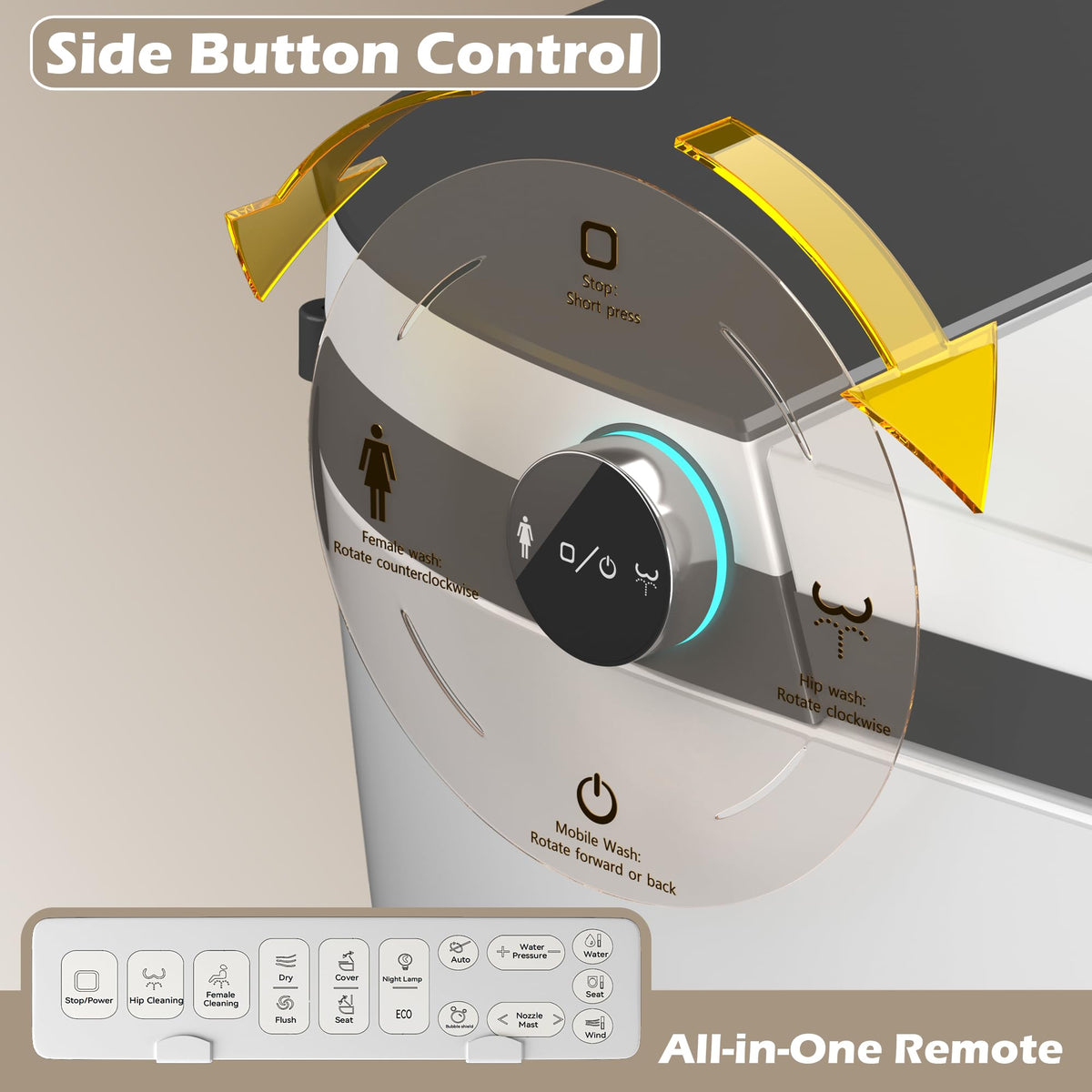 Smart Toilet with Bidet Built-in - ADA One-Piece Toilet