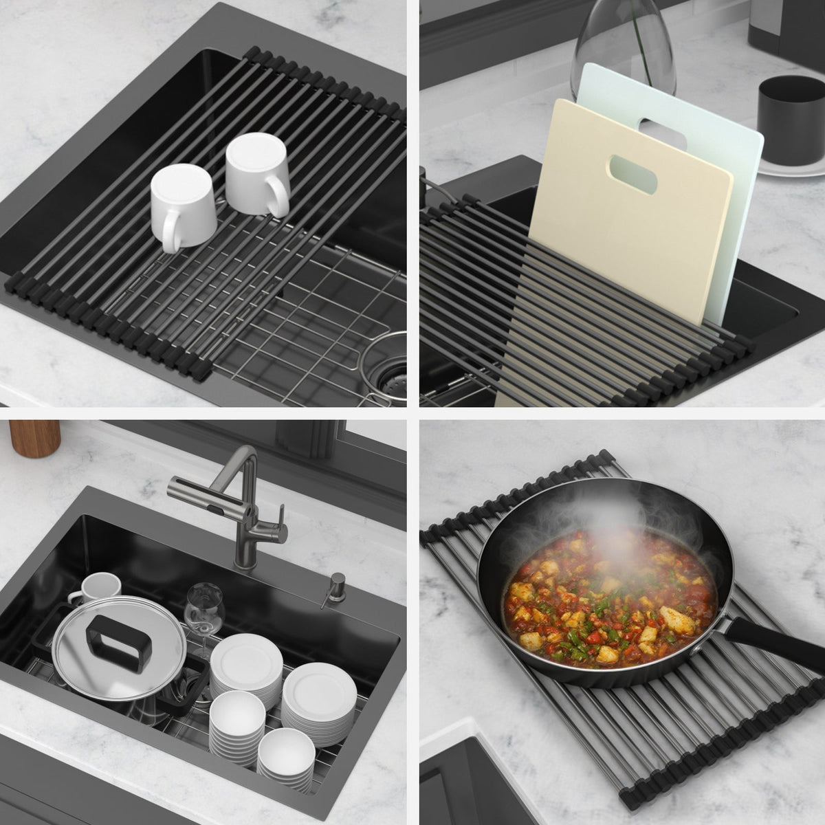 33" Drop-In Gunmetal Kitchen Sink