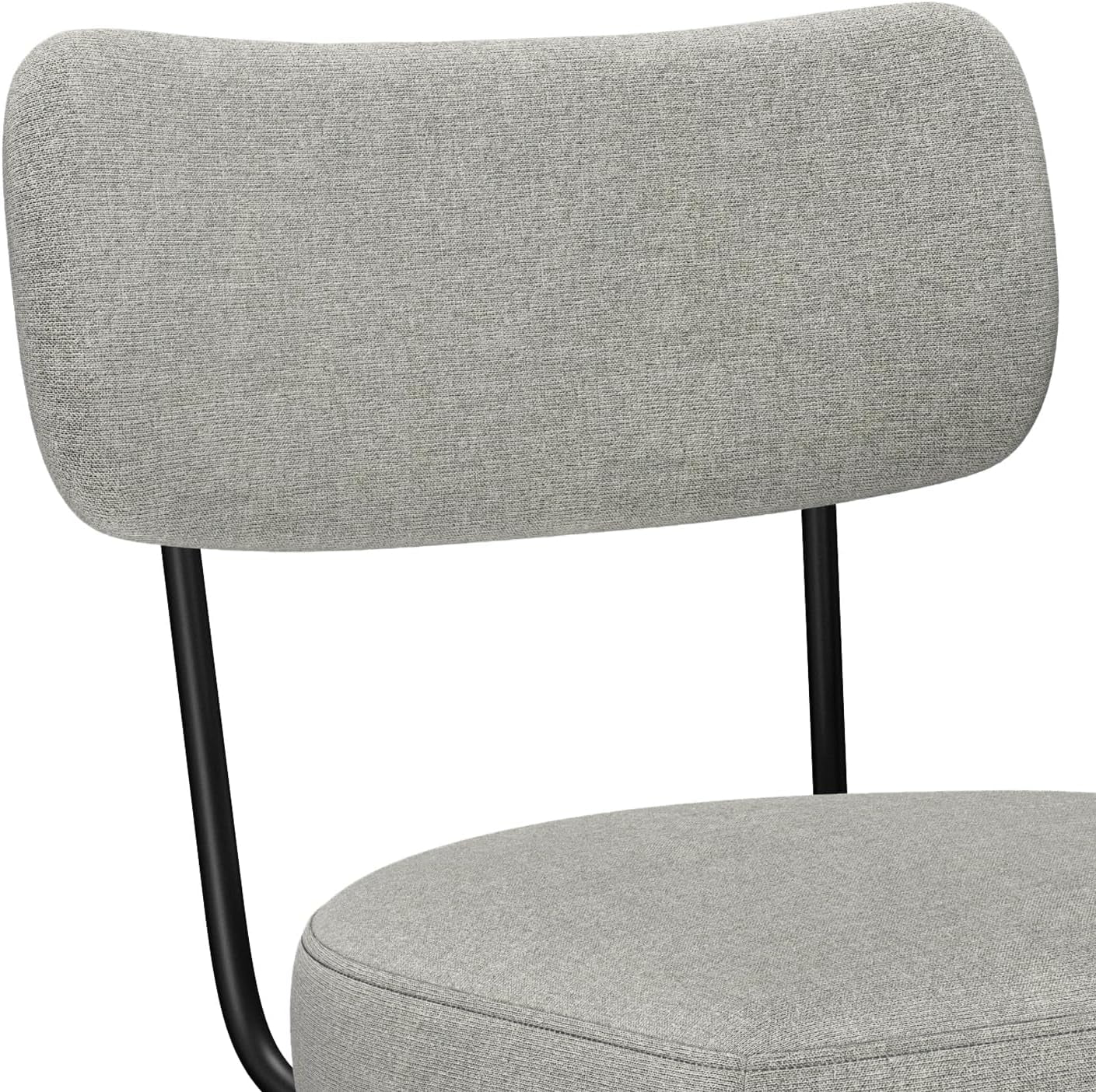 Giselle Swivel Bar Stools Set 2 29 Inch Upholstered Light Grey
