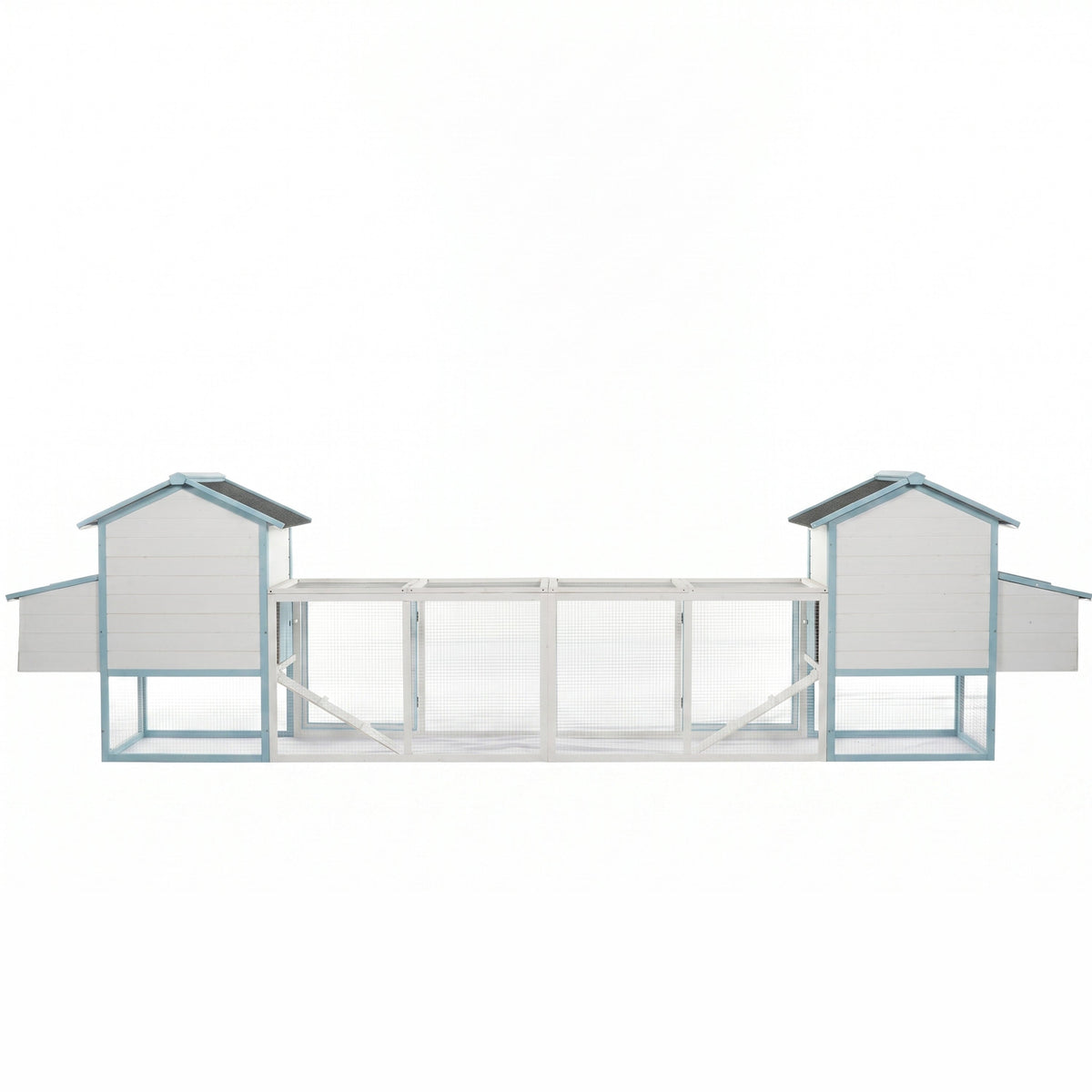 Large Wooden Chicken Coop with Double Nesting Boxes